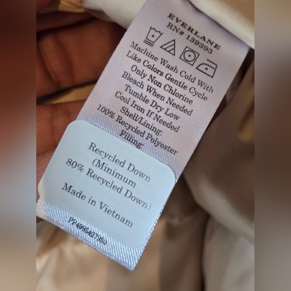 EVERLANE ReNew Military Parka Coat Cashew Beige Drawstring Hood small - Picture 14 of 16